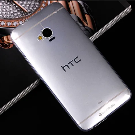 

DYG, For HTC M7 Ultrathin Transparent Silicone case For HTC One M7 soft case silicon cover ultrathin TPU capa fundas