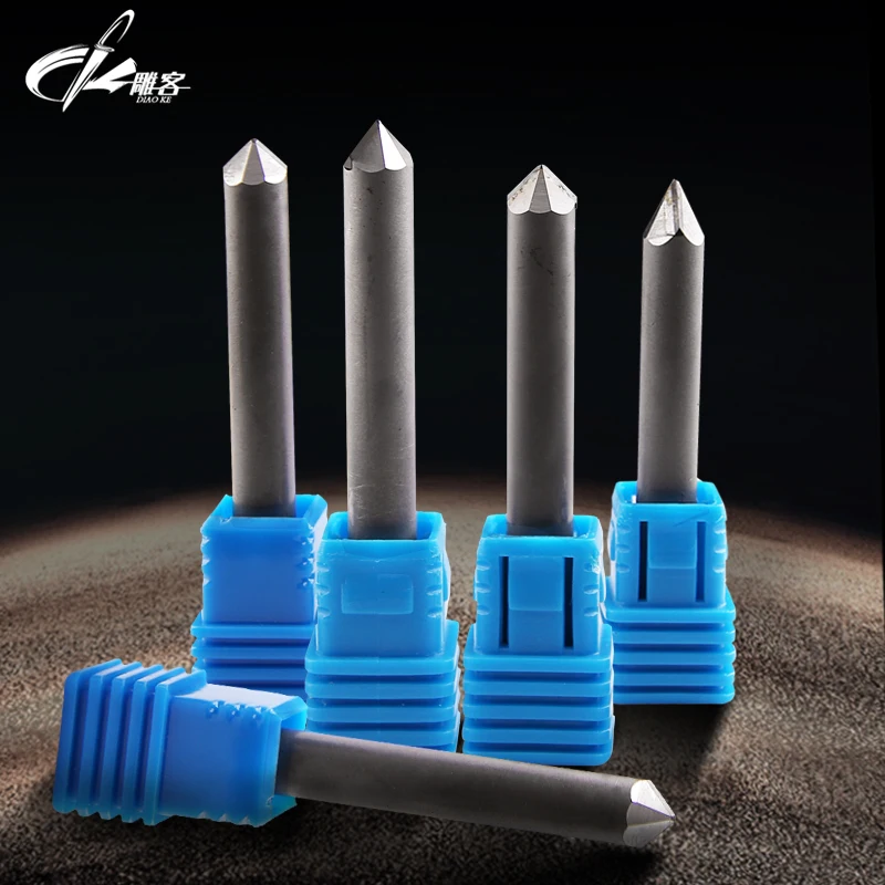 

6mm Stone 6 Edge end mill 70Deg PCD Diamond Marble relief engraving tools engraving Milling stone cutter bits