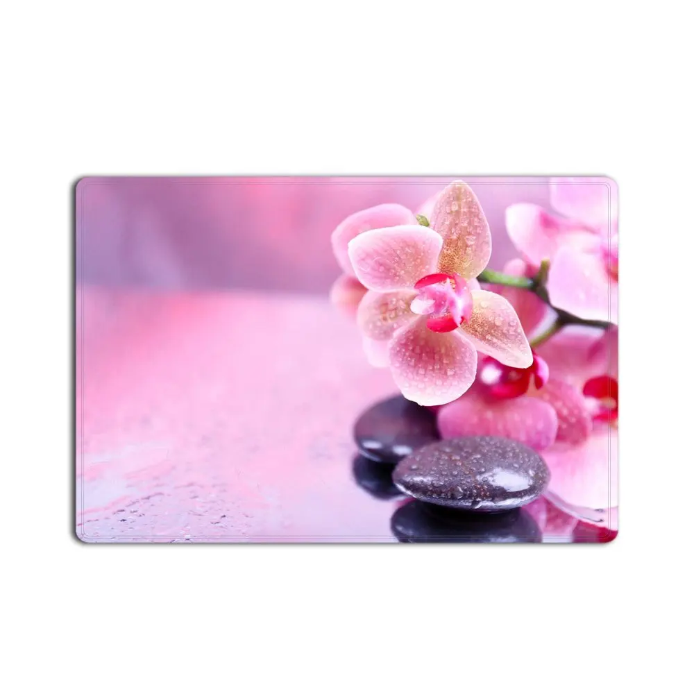 

Memory Home Custom Flowers Orchid Flowers Entrance Doormat Home Decor Rug Non-woven Fabric Kitchen Bath Floor Mat