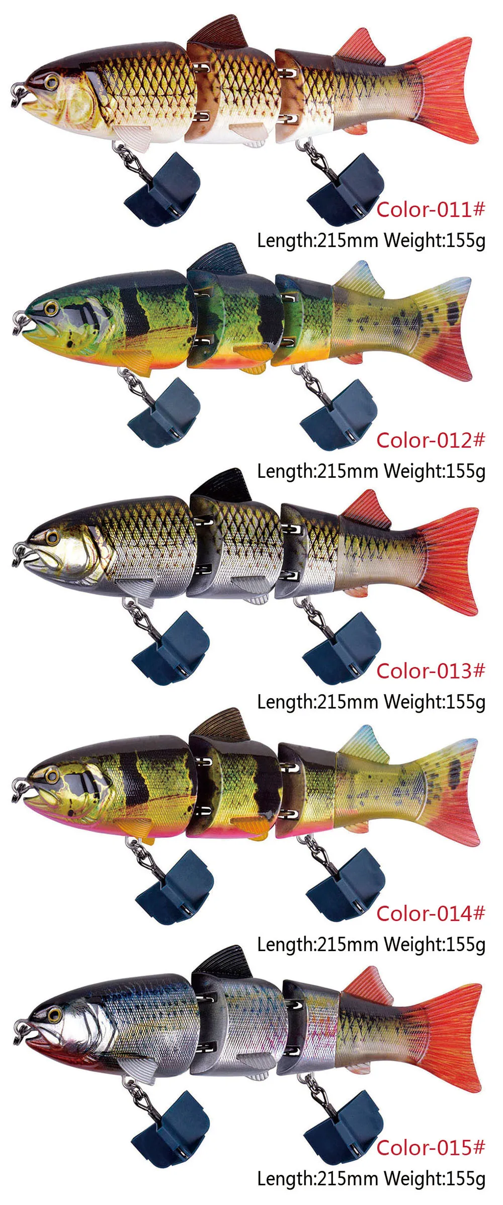 215 мм 155 г качество+ медленное погружение мулти Соединенные сегменты приманка, приманки большой бас рыболовная приманка