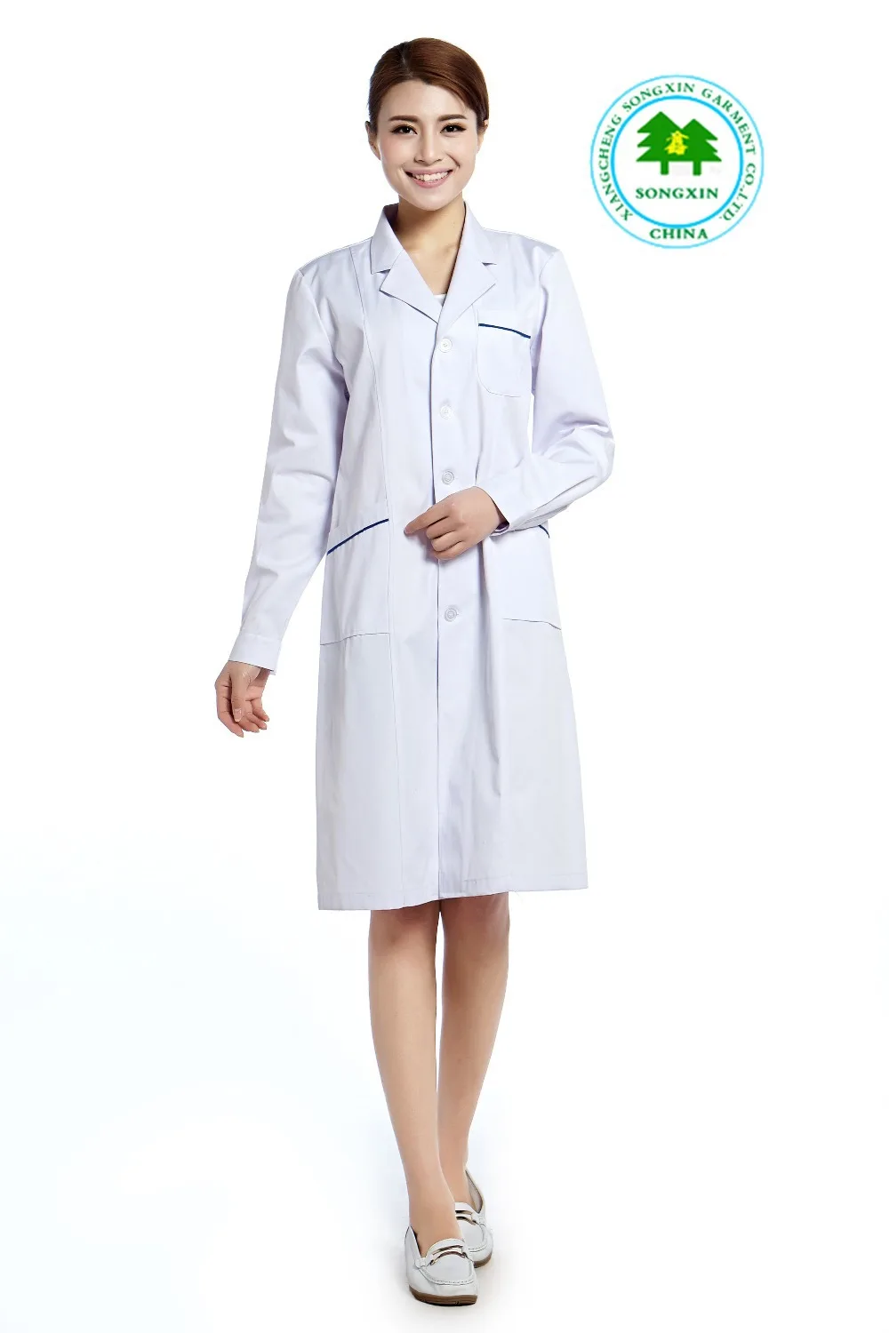 Free Shipping OEM lab coat hospital uniform doctor coat medical uniform