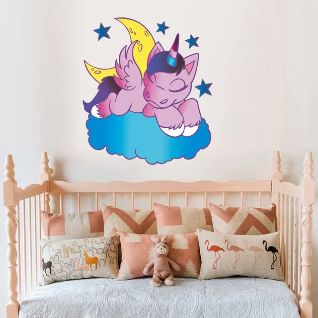 Dibujos Animados unicornio nueva pegatina de pared a todo Color para ... Dibujos Animados unicornio nueva pegatina de pared a todo Color para ...