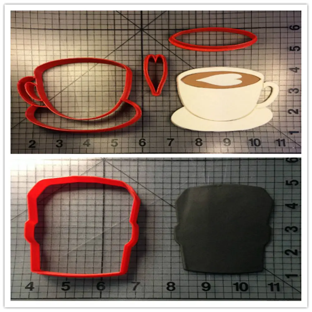 Напиток Latte серии Формочки индивидуальный заказ 3D печатных печенья набор кофе кепки дизайн украшения торта кухня интимные аксессуары
