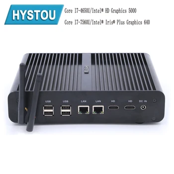 

HYSTOU Mini PC Windows 10 I7-4650U I7-7560U Fanless Mini computer Dual Lan HDMI Pfsence for Linux Mini Gaming pc Nettop HTPC
