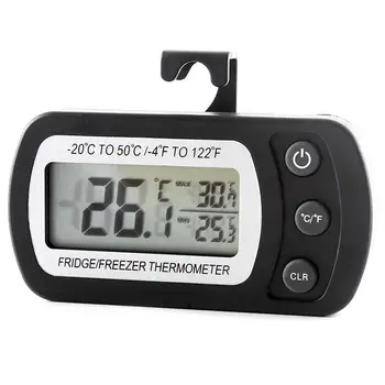 

Adeeing Refrigerator Thermometer Digital Freezer Room Reptiles Box Thermometer Waterproof Function with Large LCD Display