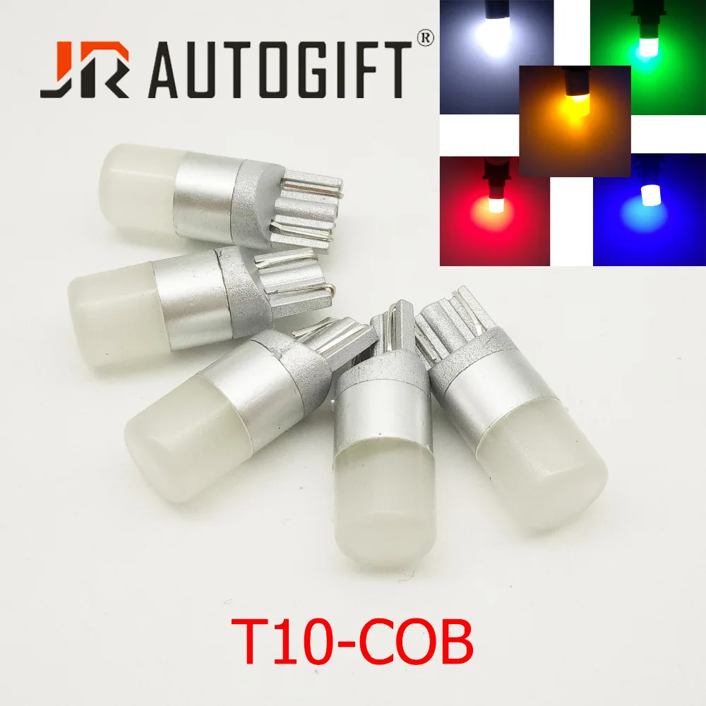 

10pcs LED W5W T10 194 168 COB Yellow Red Blue Green White 1Led Parking Bulb Auto Wedge Clearance Lamp License Light Car Styling