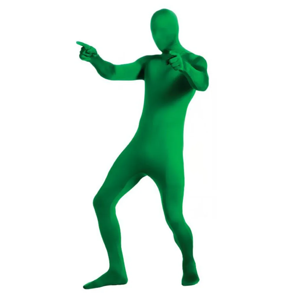 Унисекс Хэллоуин чистый цвет невидимый костюм Облегающий комбинезон боди костюм для костюмированой Вечеринки На Хэллоуин#0911