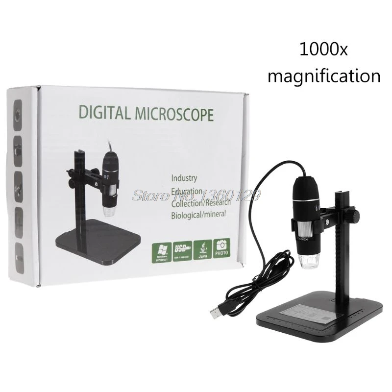 

2MP 1000X 8LED USB Digital Microscope Endoscope Magnifier Camera HD CMOS Sensor Dec12 Dropship