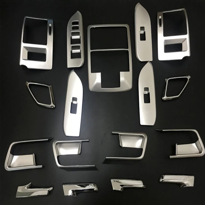 

17PCS Car Interior Board Panel Trims Styling Cover For Toyota Land Cruiser Prado FJ 150 FJ150 2014-2017 Years Accessories