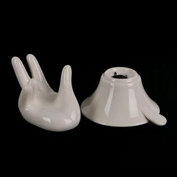 

1x W/ Holder Stand White Porcelain Fine Mesh Kungfu Tea Funnel Strainer Filter Health Tea Parts Accessories Tools Gifts