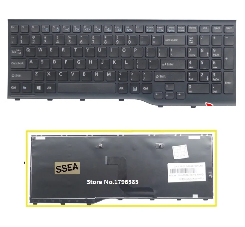 SSEA Новая Клавиатура США черная для Fujitsu Lifebook AH552 CP581751 01 CP611954 ноутбука|laptop keyboard|keyboard
