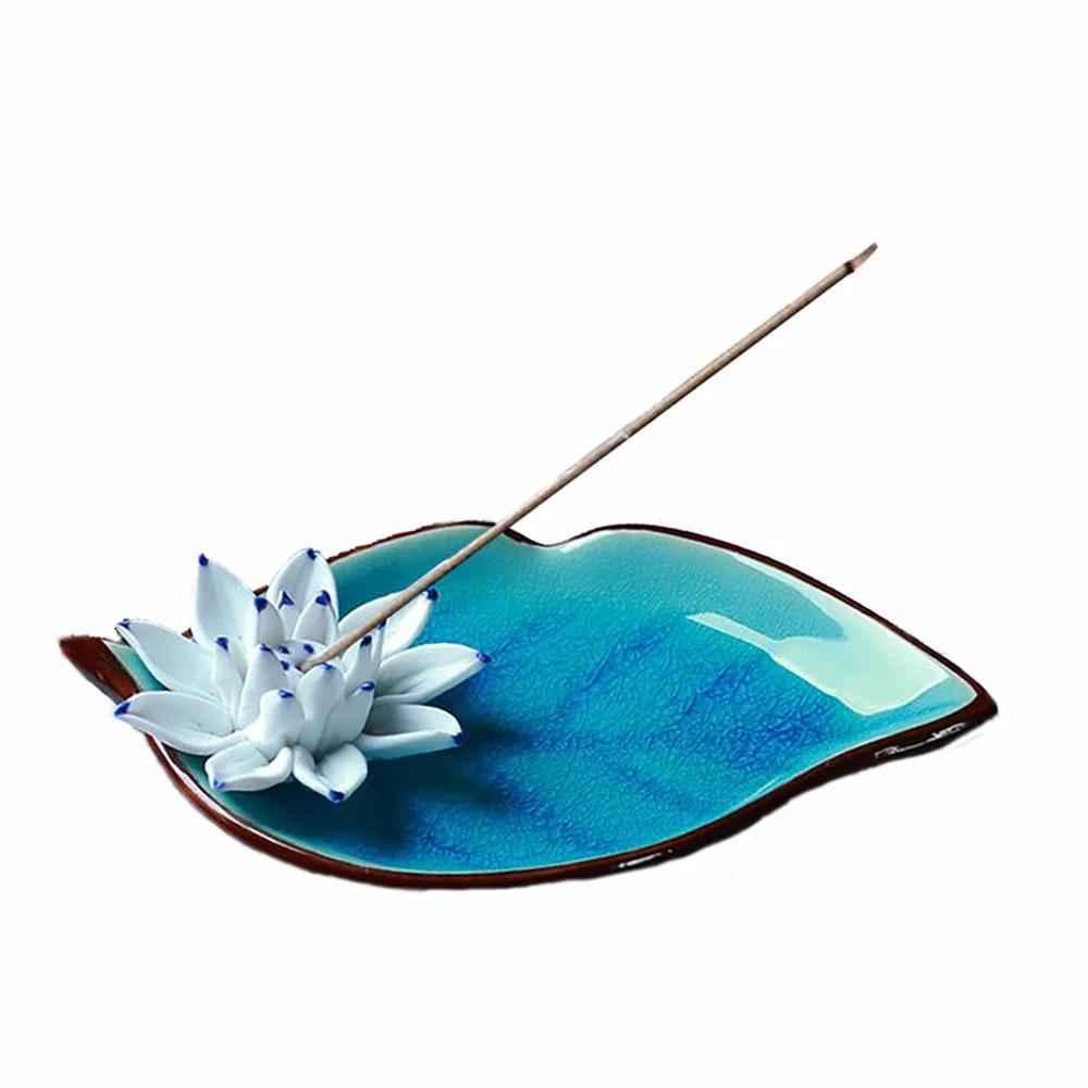 Details about   6pcs/Set Handmade Ceramic Lotus Flower Holder Ash Catcher Stick Hole US Stock 