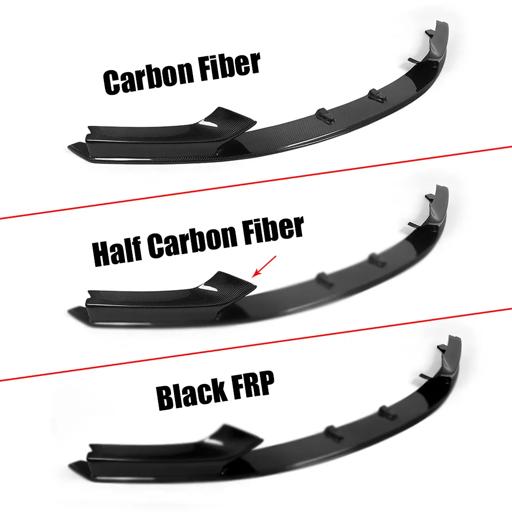 Передний бампер спойлер для BMW 2 серии 220i 230i 235i 228i F22 M Sport 2 двери- углеродное волокно/FRP черный