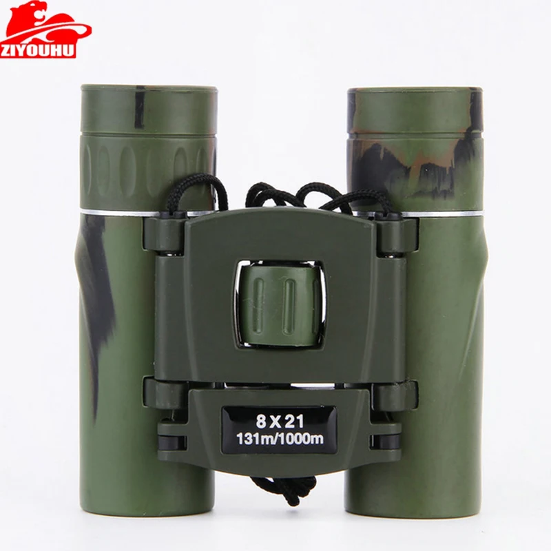 

ZIYOUHU 8x21 Compact Zoom Binoculars Long Range 3000m Folding HD Powerful Mini Telescope BAK4 FMC Optics Hunting Sports Camping