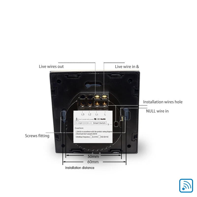 Пульт дистанционного управления настенный переключатель ЕС стандартный пульт дистанционного управления Сенсорный переключатель черный кристалл стеклянная панель 1 банда 1 способ со светодиодный ным индикатором