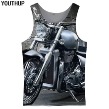 YOUTHUP, новинка, 3D топы, мужские, с принтом, для мотоцикла, летние футболки, модные, крутые, жилет, для мужчин, хип-хоп, топы, Сельма размера плюс