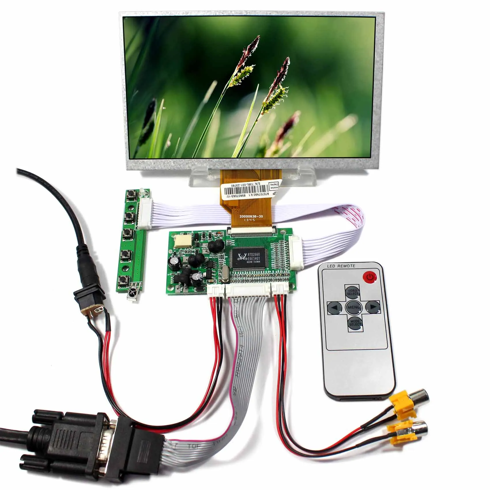7inch AT070TN90 800x480 LCD Screen+VGA 2AV Reversing Controller Board VS-TY50-V1 | Электроника