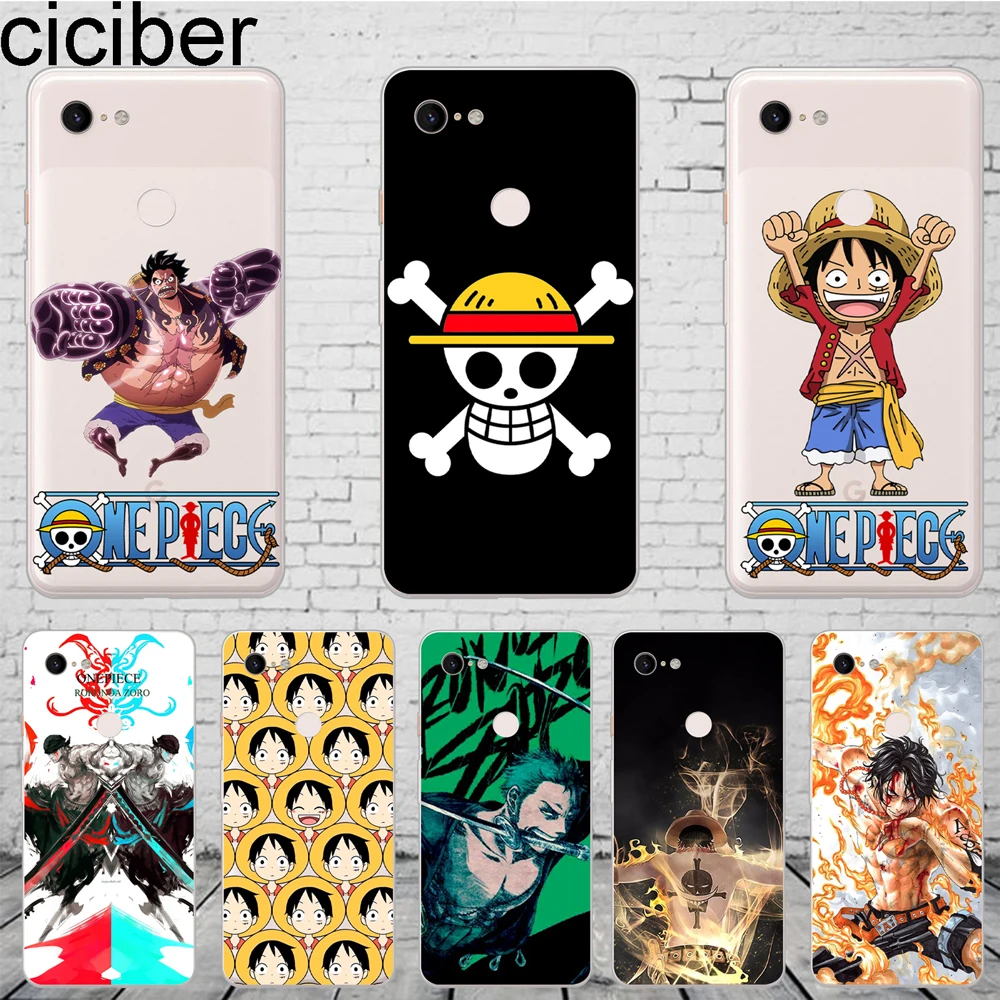 

ciciber Anime One Piece Luffy Phone Case For Google Pixel 3 2 XL Clear Soft Silicone Cover for Pixel 3XL 2XL Funda Capa Coque