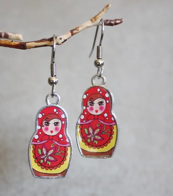 New Vintage Ancient Silver Matryoshka Russian Doll Charms Dangle New Vintage Ancient Silver Matryoshka Russian Doll Charms Dangle Earrings For Women Gift Jewelry Making 20 Pair In Drop From Accessories
