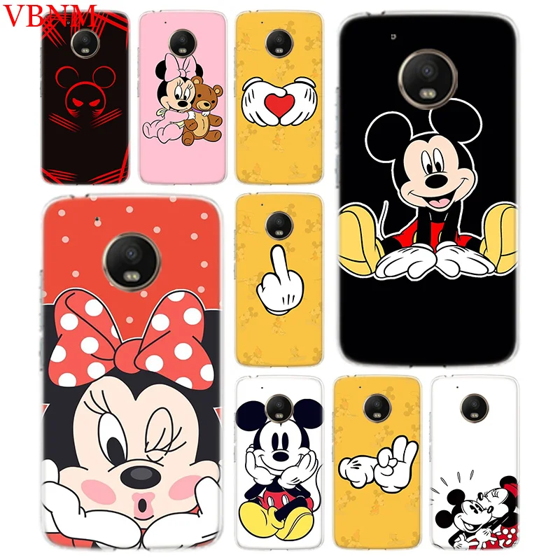 

Mickey Mouse Trend Accessories Phone Case For Motorola Moto G7 G6 G5S G5 E4 Plus G4 E5 Play Fit Pattern Customized Coque Cover