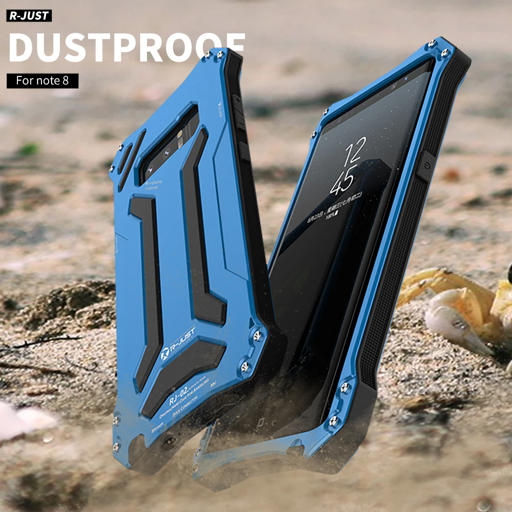 

360 Full Protector For Samsung Galaxy Note 8 Case Metal+Silicone Hard Cover Shockproof Outdoor Sports Military Grade Protection