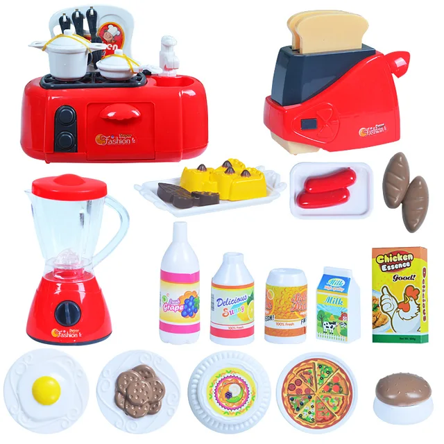 Children Kitchenware Kids Simulation Toy Kitchen Pretend Play Children Kitchenware Kids Simulation Toy Kitchen Pretend Play Cooking Toys Liances Oven Bread Machine Tableware