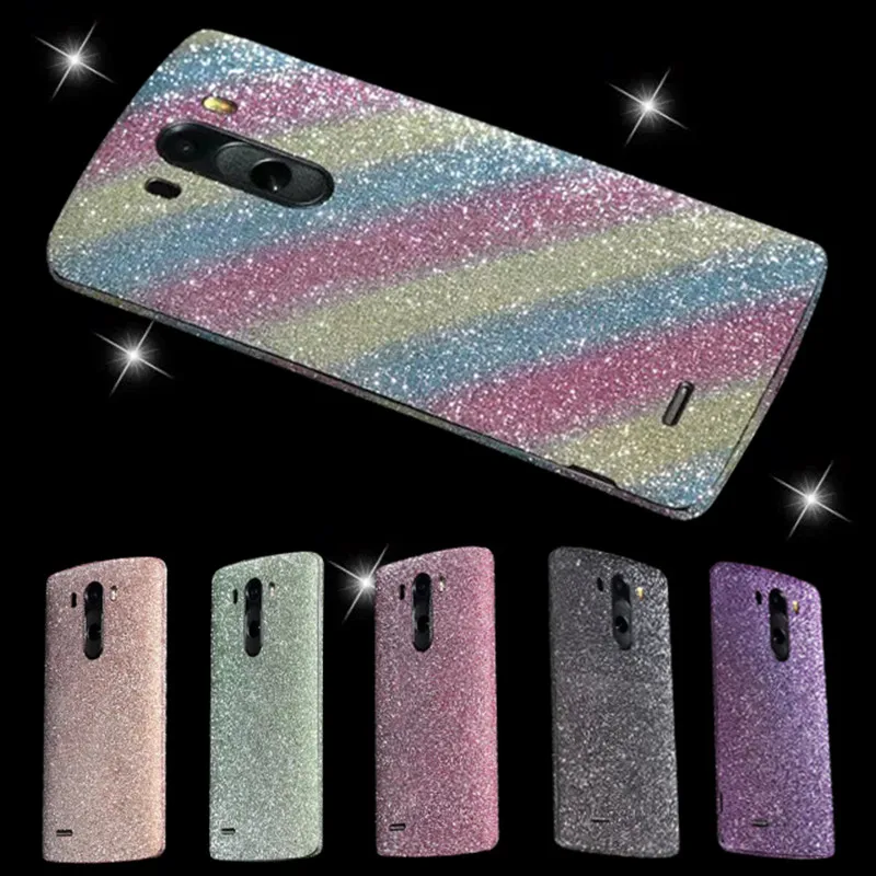 Всего Тела Наклейка Для LG G3 Блеск Bling Rhinestone Диаманта Экран протектор Передняя и