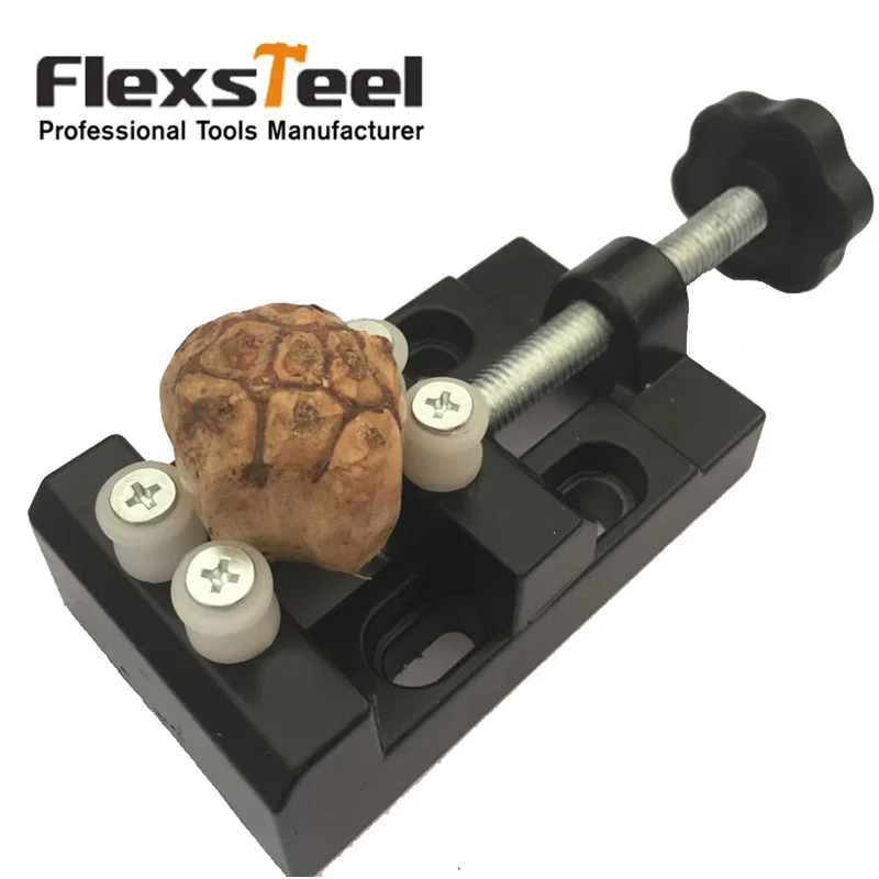Flexsteel Super Mini Walnut Vise Clamp Table Bench Vice For