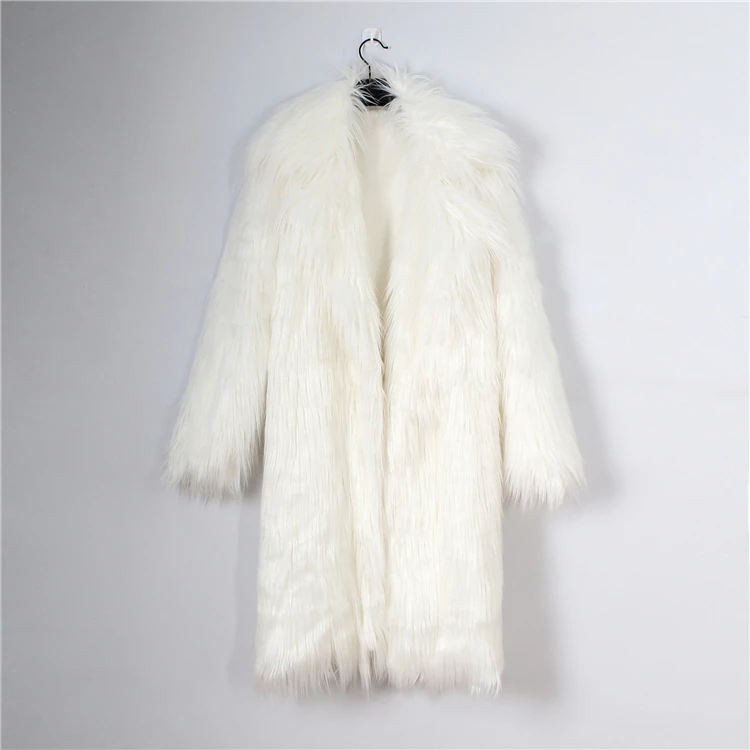 CbuCyi Горячая Мода Зимнее пальто из искусственного меха женские длинные куртки пальто с длинным рукавом с отворотом женская верхняя одежда из искусственного меха пальто размера плюс