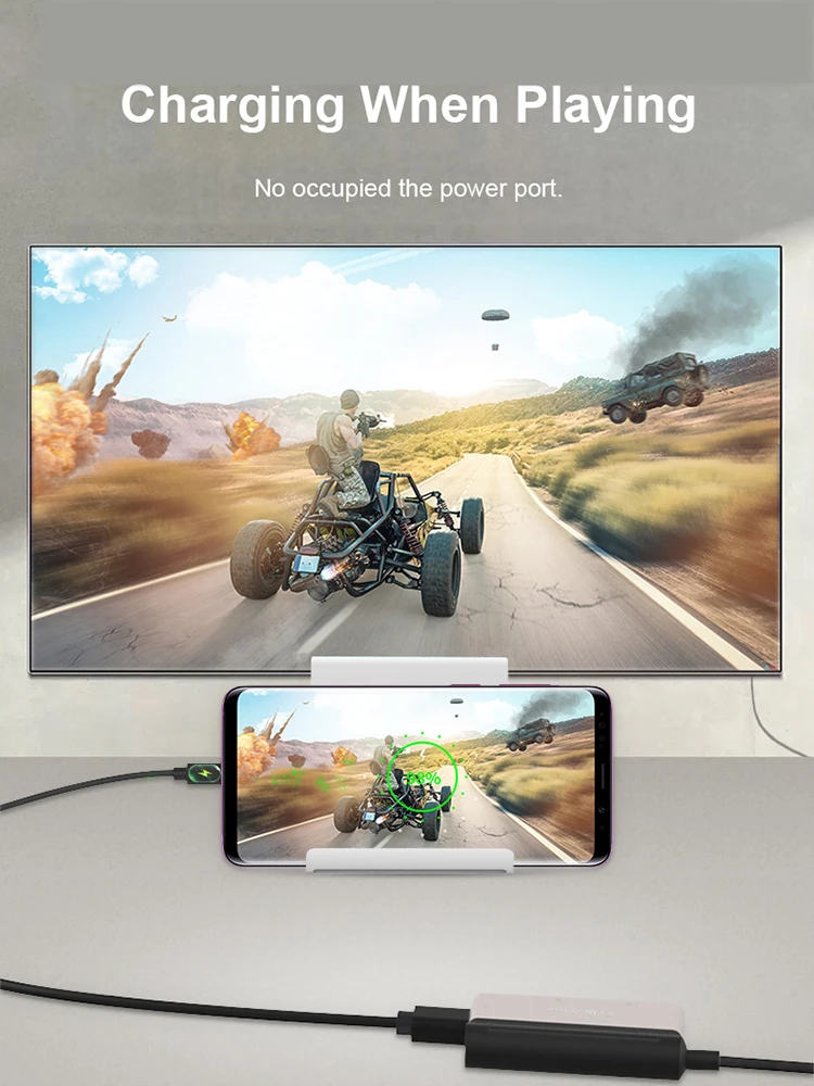 4K 60Hz Bluetooth PUBG Mobile Phone Controller Keyboard Mouse Converter Plug and Play Adapter For A