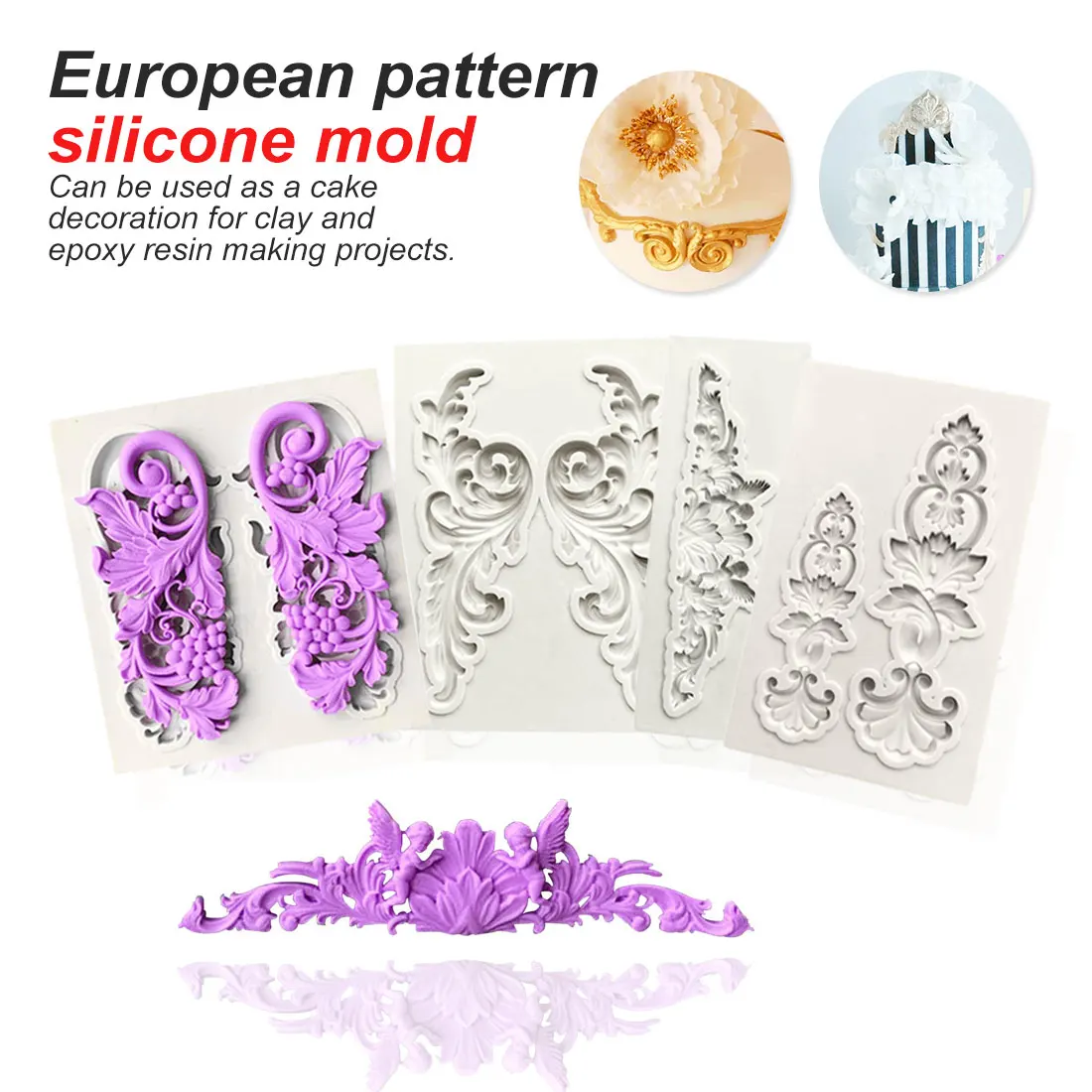 

Fondant silicone mold European embossed mold Cake Decorating Tools Cake decorating Tools Cake Decorating Tools