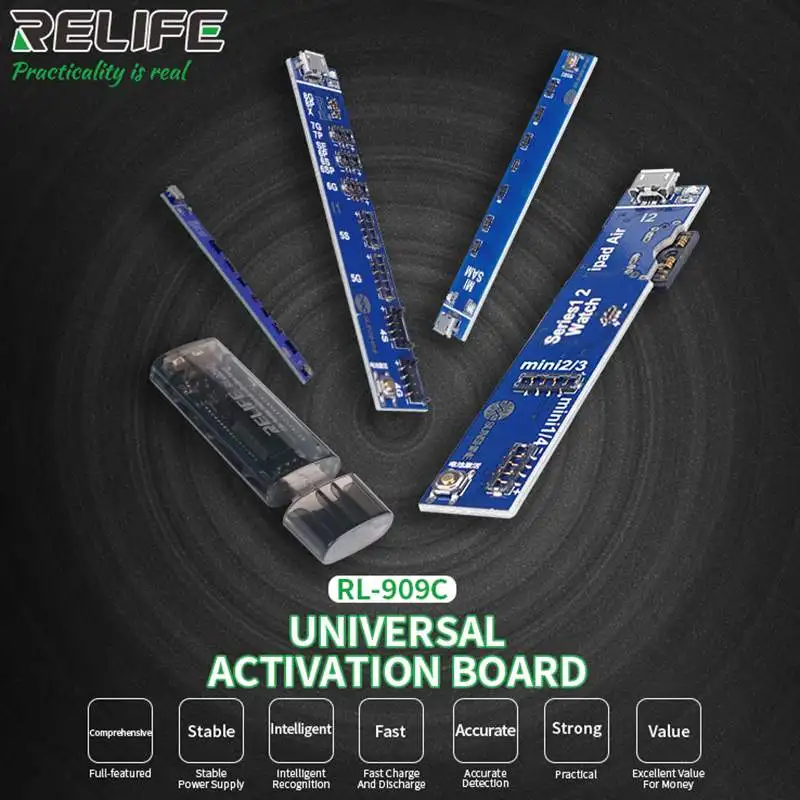 

Latest RELIFE RL-909C Battery Activation Test Board Charging Small Board For iPhone Samsung Xiaomi Huawei Programmer Test
