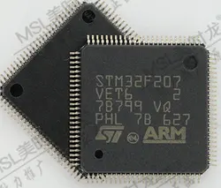 STM32F207 LQFP100 MCU 32-бит STM32F ARM Cortex M3 RISC 512KB Flash 2,5 В/3,3 В 100- контактный LQFP STM32F207VET6