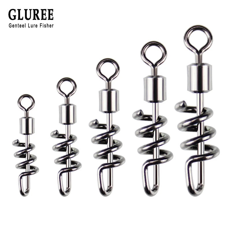 

GLUREE 2# 4# 6# 8# 10# Fishing Swivel Set Snap Ball Bearing Lock Rolling Swivel Connector hook Fishing Tackle Accessories