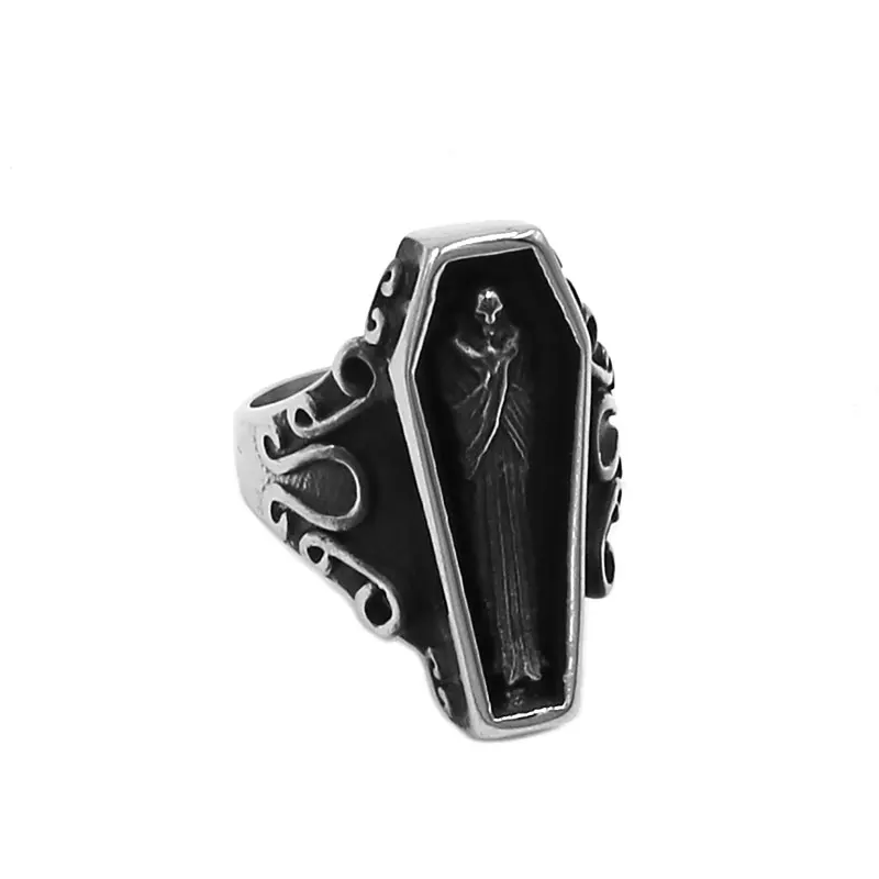 Стереоскопическое египетское кольцо для мумии, ювелирные изделия из нержавеющей стали, винтажные кольца мужские для байкеров, 878B