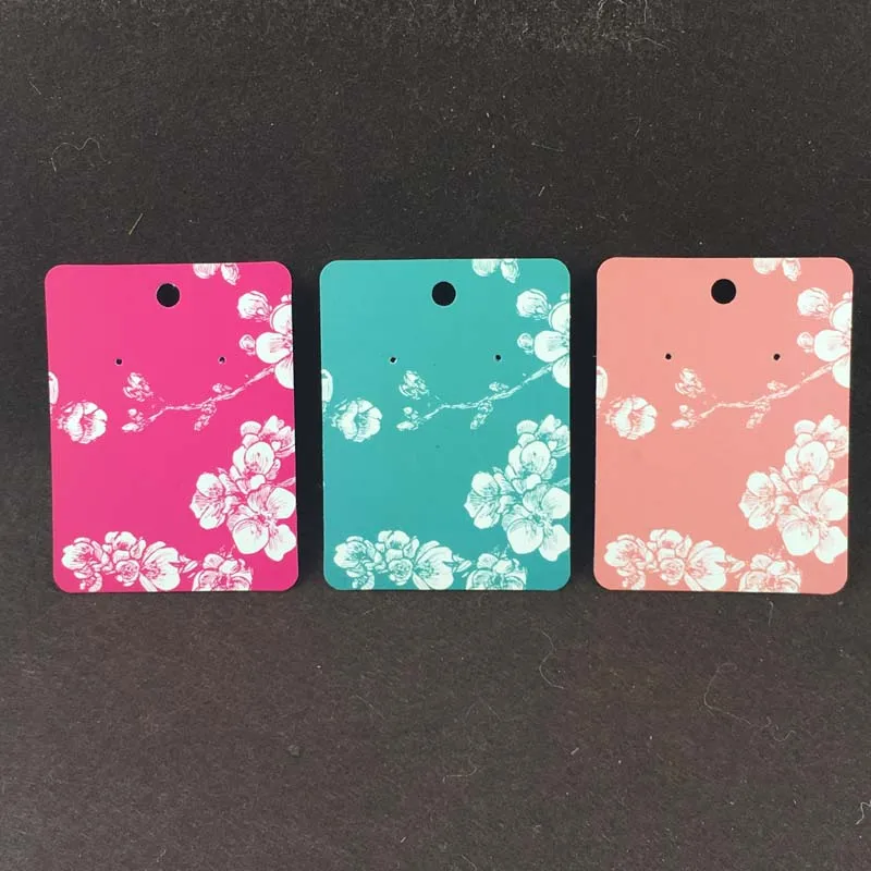 100pcs Fashion Earring Cards Printed Flower Paper 100pcs Fashion Earring Cards Printed Flower Paper Jewelry Display Vintage Clic Card Accept Custom Logo In Packaging