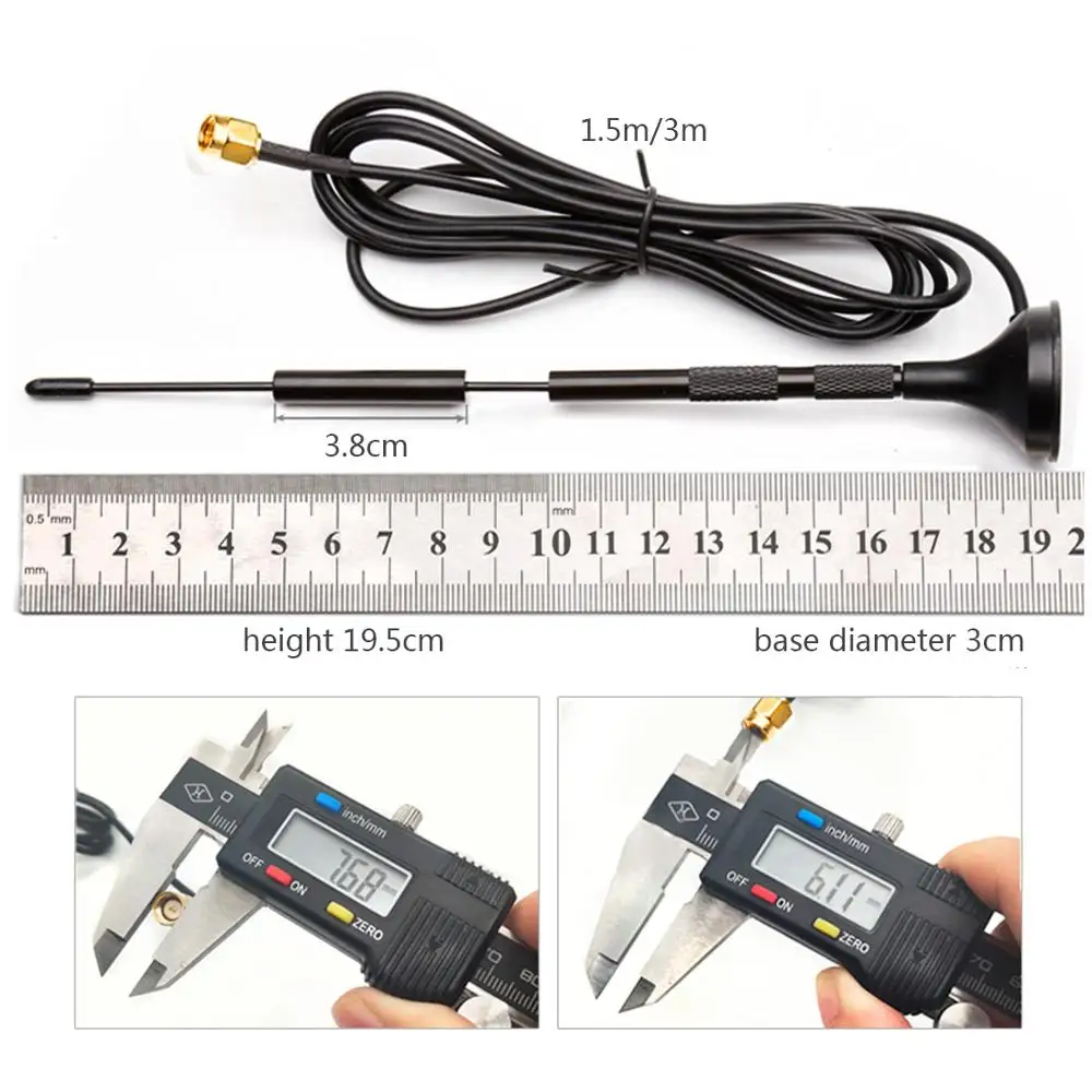 

1PC 2.4G/5Ghz dual band wifi antenna 7dbi high gain sucker aerial ZigBee modem antennas with SMA male connector NEW wholesale