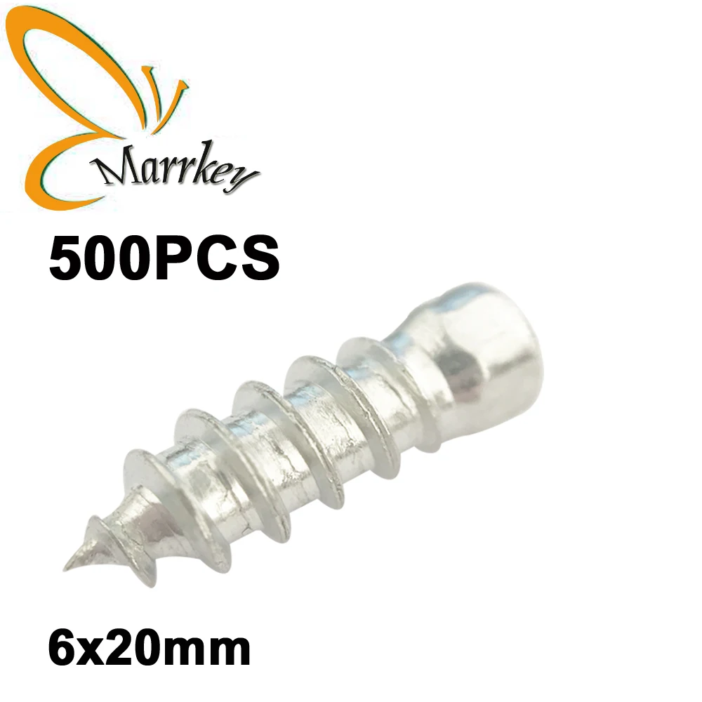 

Marrkey 500PCS 20mm Tire Studs/Spikes for Tire/Screw in Studs/Snow Chains Ice Studs for Compact Loader/Forklift/ATV/Tractor/Farm