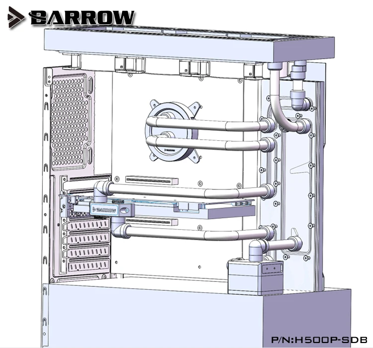 Барроу водные пути пластина для Cooler Master H500P чехол LRC2.0 охладитель воды строительный канал интегрированная плата
