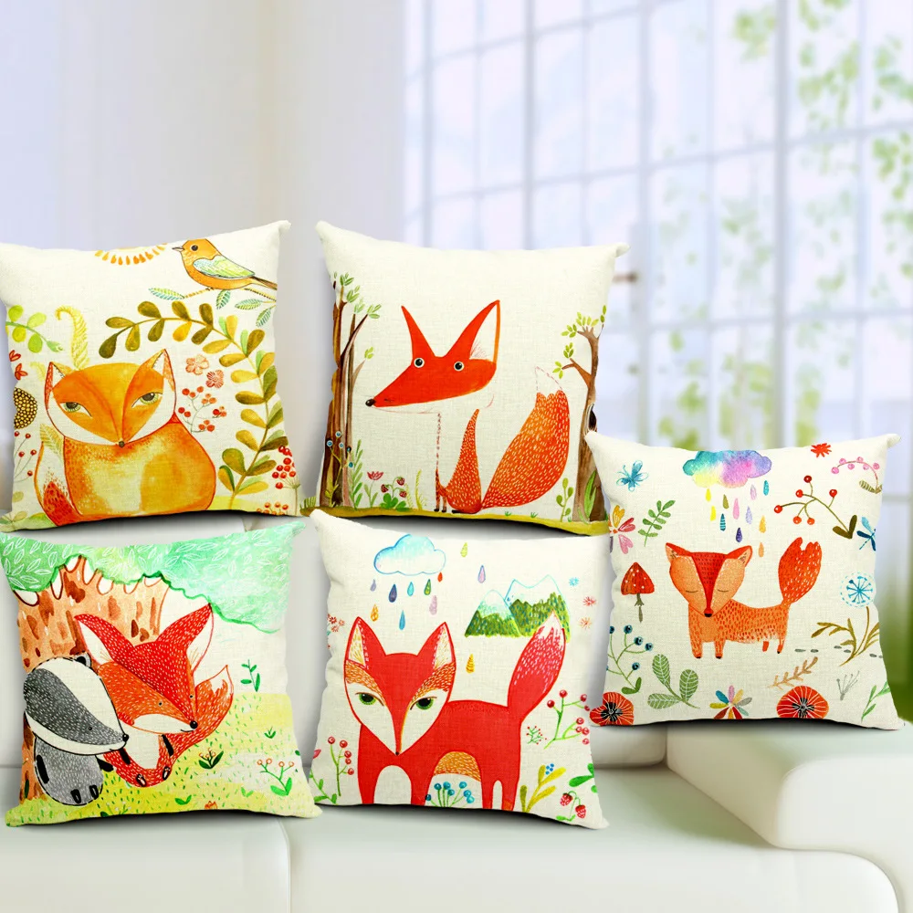 Home Decor Cushions bedroom cushion cartoon style fashion decorative cushions marvel heroes printed throw pillows car home 2016 Red Fox Cushion Without Core Custom Cotton Linen Decorative Throw Pillows Sofa Chair Cushions Home Decor Pillow 4545cm Home Decor Cushions 1000 images about home decor pillows on pinterest set of cute inexpensive home decor 2016 Red Fox Cushion Without Core Custom Cotton Linen Decorative Throw Pillows Sofa Chair Cushions Home Decor Pillow 4545cm