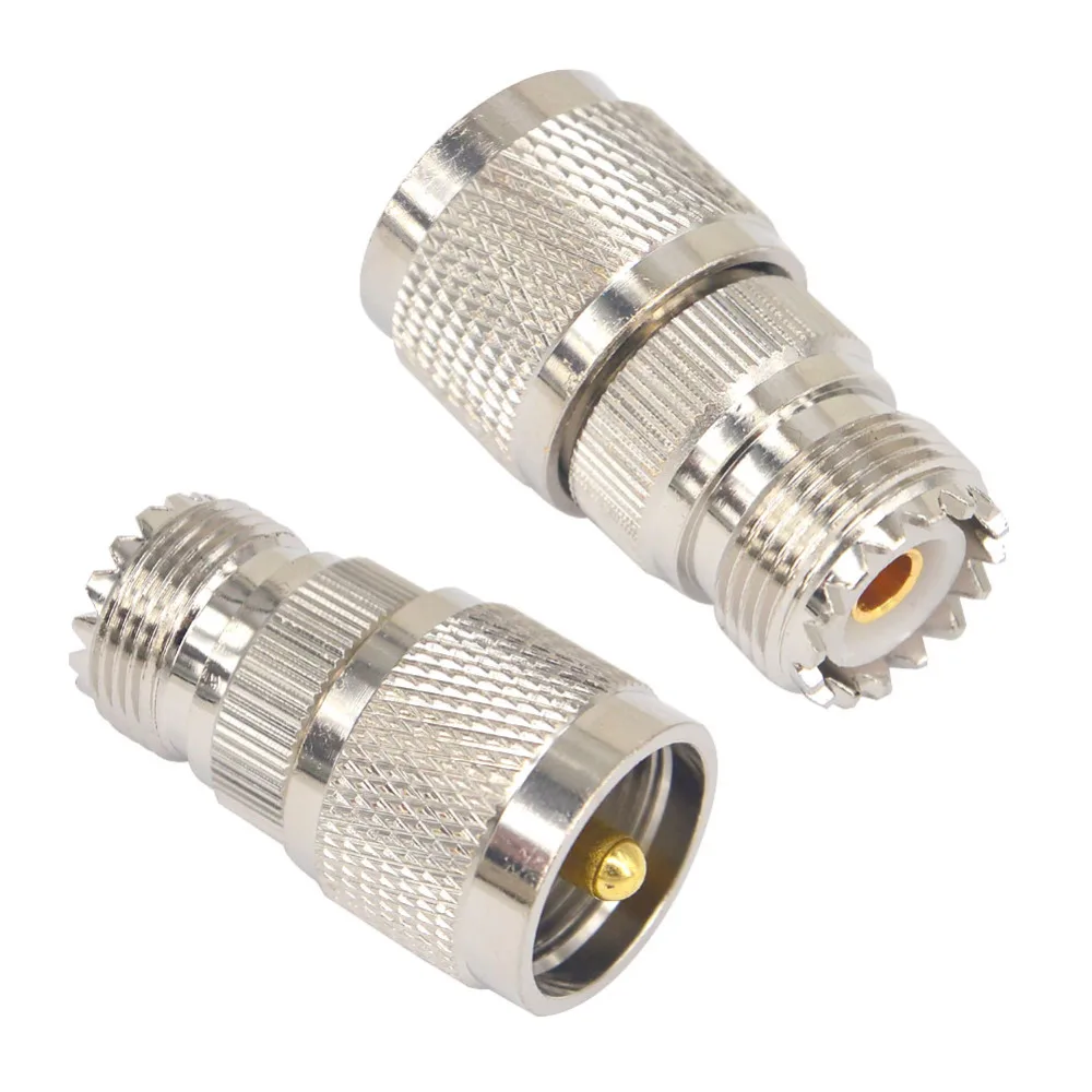 

2 Pieces UHF Male to UHF female SO239 PL259 Connector RF Coax Coaxial Adapter