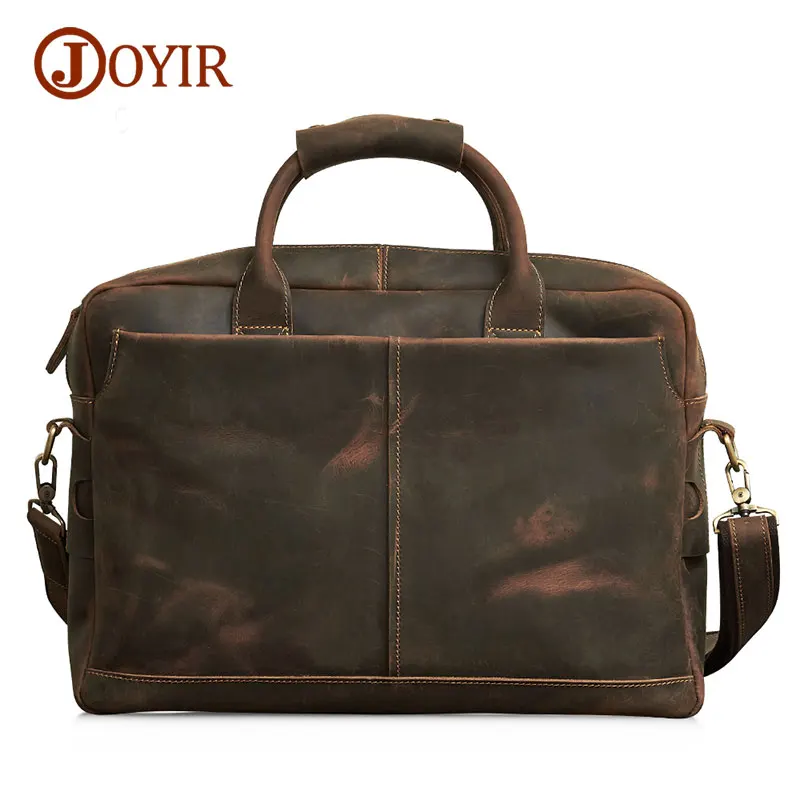Joyir brand mens office bags for men genuine leather briefcase handbags