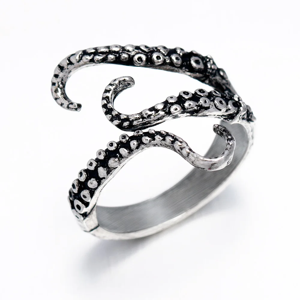 

2018 Best Sale Jewelry Accessories Pirates of the Caribbean Octopus Pattern Finger Ring Men Rings 15pcs/lot