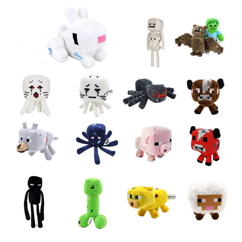 2018 New Minecraft Plush Toys Enderman Ocelot Pig Sheep Bat Mooshroom Squid Spider Wolf Animal soft stuffed dolls kids toys gift 2018 New Minecraft Plush Toys Enderman Ocelot Pig Sheep Bat Mooshroom Squid Spider Wolf Animal soft stuffed dolls kids toys gift
