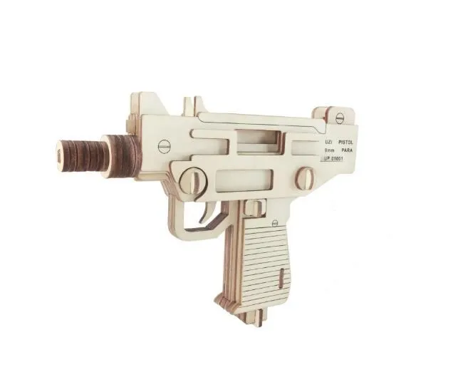 Модель игрушечного пистолета 3d Трехмерная деревянная головоломка игрушки для Детский Набор для творчества ручная работа деревянные пазлы