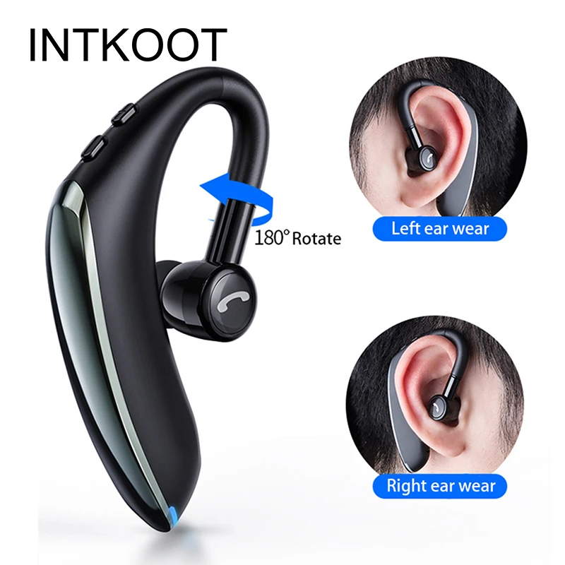 

Intkoot Handsfree Wireless Bluetooth Earphones Noise Control Business Wireless Bluetooth Headset with Mic for Driver Sport