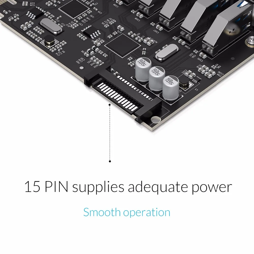 ORICO USB 3 0 7 портов PCI E экспресс карта Sata до 15 Pin высокоскоростной расширитель