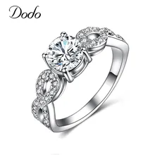 Fashion Wedding Rings For Women 585 White Gold Color Intertwined Fate Love Jewelry Ring Vintage Bague