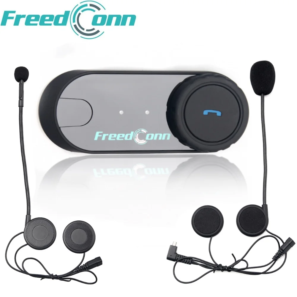 FreedConn Motorcycle Helmet Interphone Waterproof Bluetooth Helmet Headset for Rider and Passenger Pillion Intercom