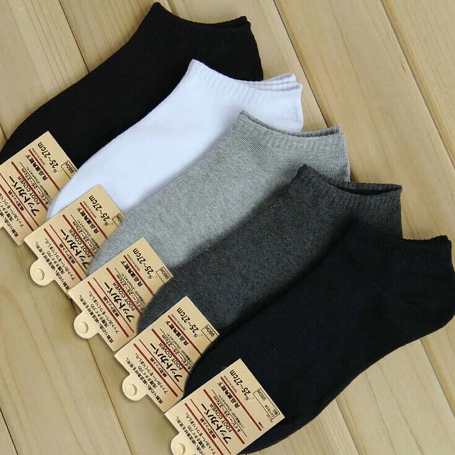 

10 pairs/lot short opening men's socks pure color casual sock for men 3 colors